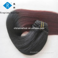 Double drawn thick 100% human hair clip in braided extensions hair
